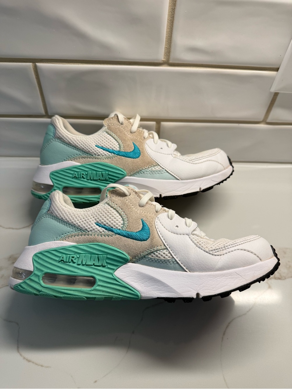 Nike Air Max Sneakers in White and Teal